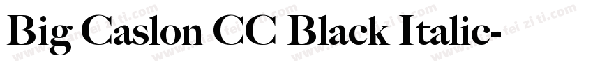 Big Caslon CC Black Italic字体转换
